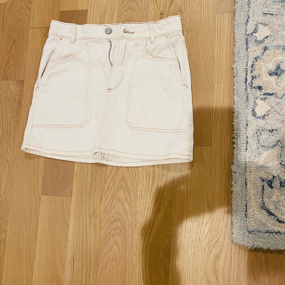 Zara Cream Kids Skirt with Pockets